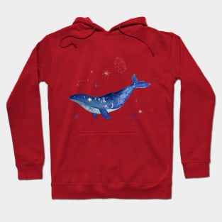 blue whale swimming in the ocean Hoodie